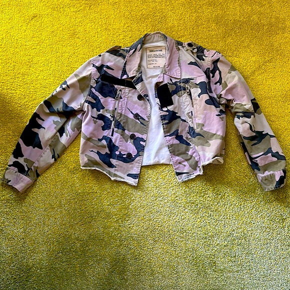 Zadig & Voltaire Camouflage Cropped Jacket - Picture 1 of 1